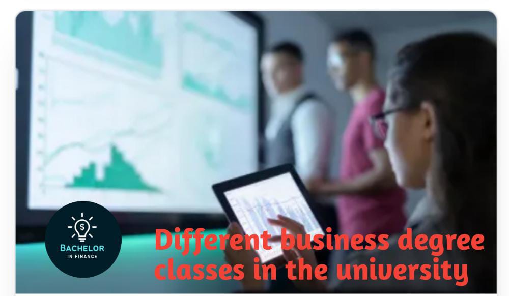 Different business degree classes in the university